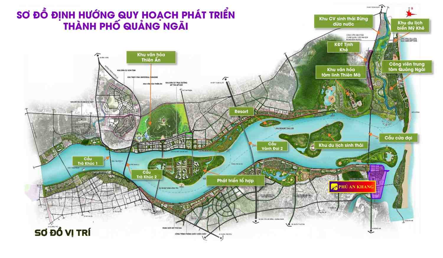 QH Quang Ngai Hiện thực hóa quy hoạch đô thị xanh, ven sông, hướng biển