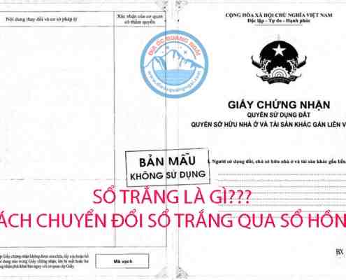 So trang Sổ trắng là gì và cách chuyển đổi sổ trắng sang sổ hồng