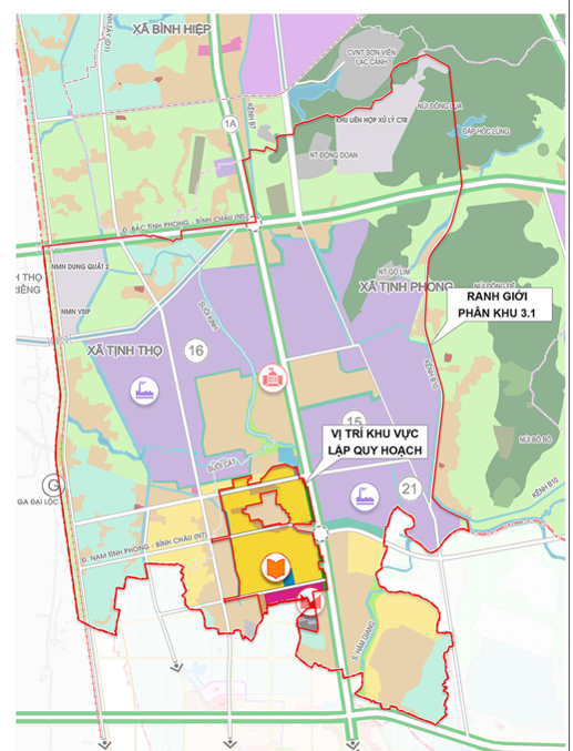 vi tri du an Tịnh Phong New City